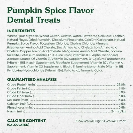 Greenies Pumpkin Spice Flavor Petite Dental and Hard Chews Dog Treats - 6oz/10ct image {10}