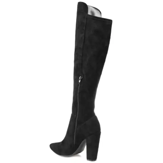 Journee Collection Womens Dominga Tru Comfort Foam Extra Wide Calf Block Heel Knee High Boots image {6}