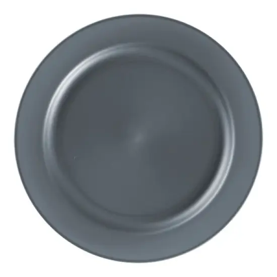 Smarty Had A Party 10" Charcoal Gray Plastic Dinner Plates - 120 pcs image {1}