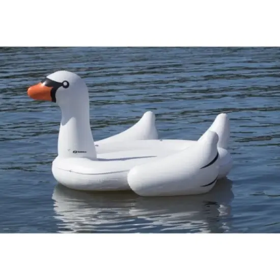 Swim Central 105" Inflatable Giant Swan Mega Island image {1}