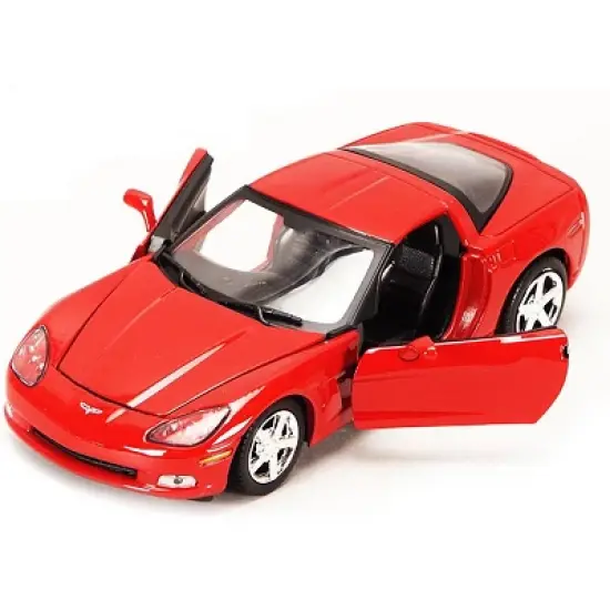 2005 Chevrolet Corvette C6 Coupe Red 1/24 Diecast Model Car by Motormax image {1}