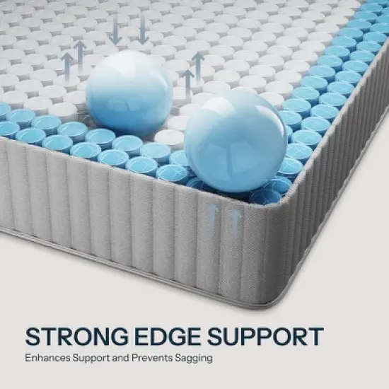 ZACHVO Life Balance 10" Hybrid Twin Mattress, Cooling Gel Memory Foam, Pocketed Coils, Made in USA, CertiPUR-US, SE-10-T image {5}