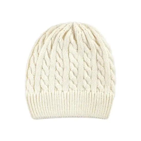 Hudson Baby Infant Girl Knit Cuffed Beanie 3pk, Lilac Cream image {2}