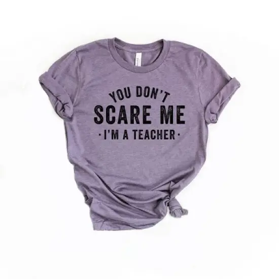 Simply Sage Market Women's You Don't Scare Me I'm A Teacher Short Sleeve Graphic Tee image {2}