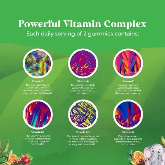 Kids Multivtamins Gummies, Assorted Fruit Flavors, Nature's Craft, 180ct image {2}