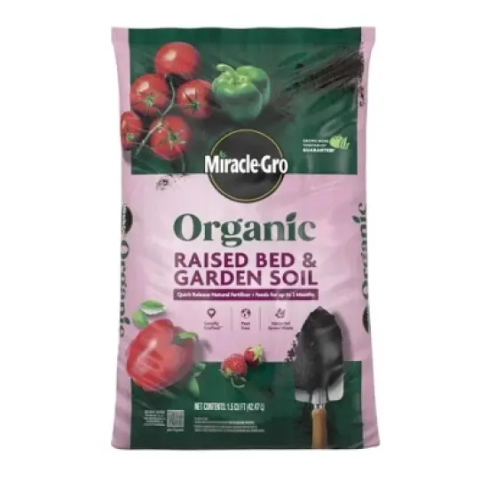 Miracle-Gro Organic Raised Bed & Garden Soil, 1.5 Cubic Feet image {5}