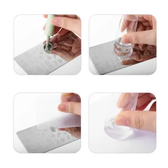 Unique Bargains DIY No Misplacement Silicone Nail Art Stamper with Scraper image {3}