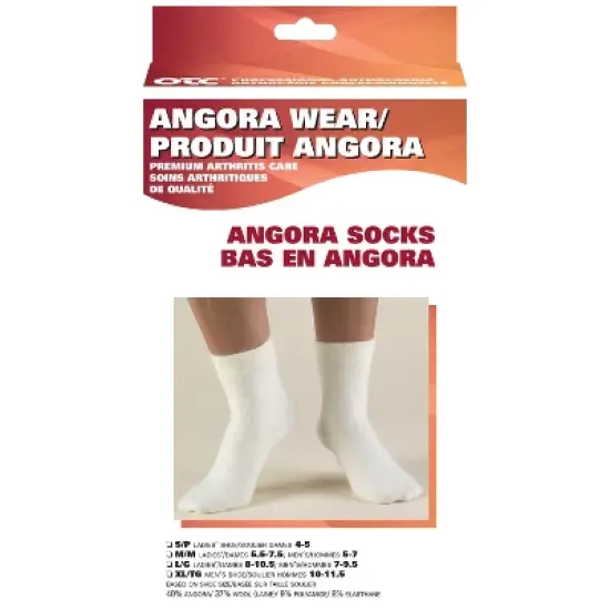 Foot Warmer Socks, Angora, Arthritis Care, 1 pair, White image {2}