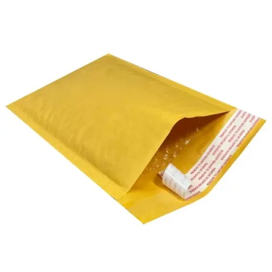 UOFFICE Pack of 50 Kraft Bubble Mailers 6.5' x 10" - #0 Self-Seal Padded Envelopes image {3}