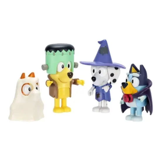Bluey Costume Party Figures 4pk: Articulated Plastic Mini Figurines & Bluey Toys Collection image {1}