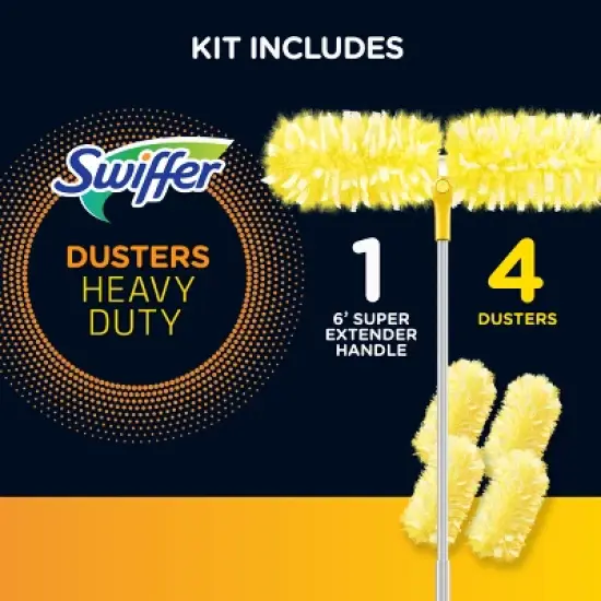 Swiffer Dusters Heavy Duty Super Extendable Handle Dusting Kit - 4ct image {5}
