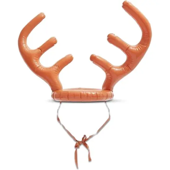 Blue Panda Christmas Inflatable Reindeer Antler Ring Toss Game, Includes 2 Hats & 24 Rings for Holiday Party Supplies, Winter Fun Family Activity image {5}