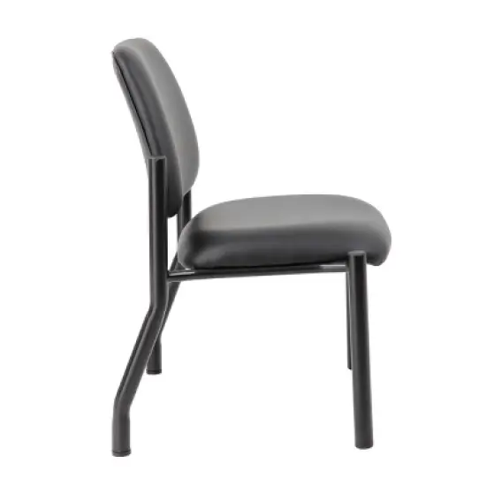 400lbs Weight Capacity Guest Chair Antimicrobial Black - Boss Office Products image {3}