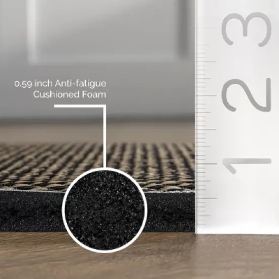 nuLOOM Casual Braided Anti Fatigue Kitchen or Laundry Room Comfort Mat image {4}