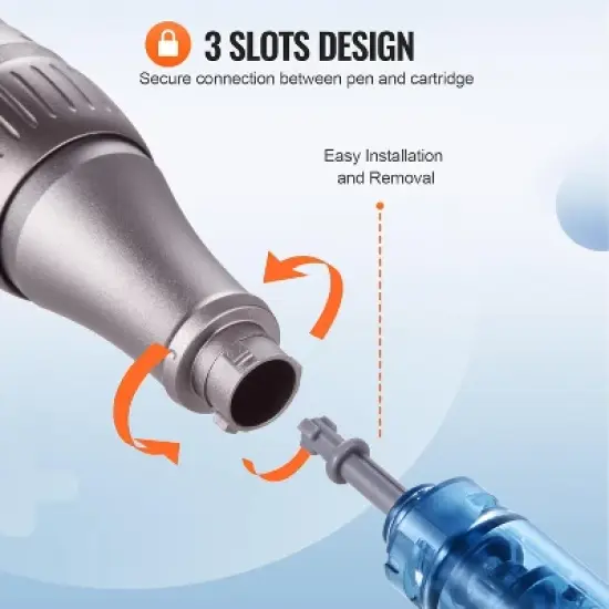 YEVYO Electric Microneedle Derma Roller Pen with 15pcs Replacement Kit - Microneeding 0.25 mm Derma Roller Beauty Pen for Women Men Tools - Grey image {4}