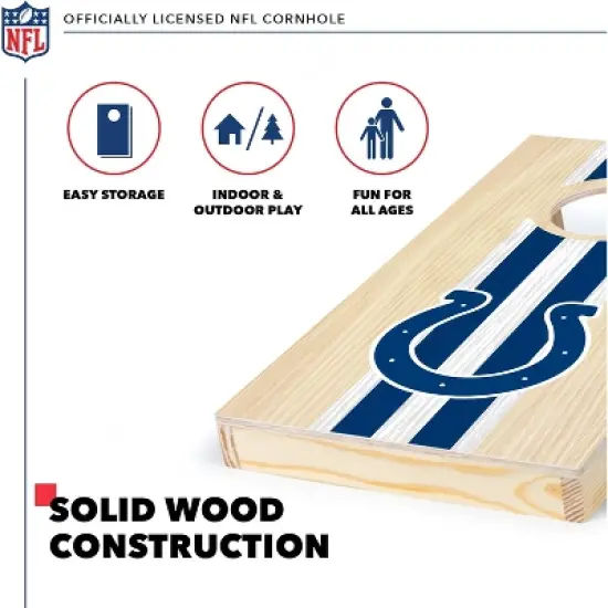NFL Indianapolis Colts 1'x2' Wood Cornhole Set image {2}