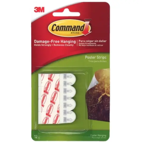 3M&reg; Command&trade; Poster Strips Multi-Pack, 48 Per Pack, 3 Packs image {1}