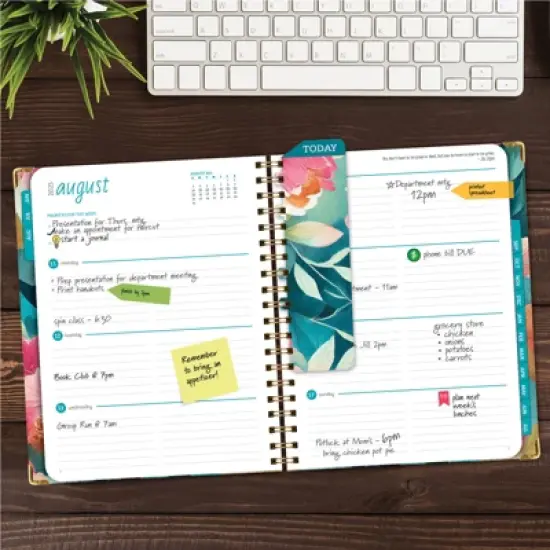 Global Printed Products Hardcover AY 2025-2026 Fashion Planner - 8.5"x11" (Teal Floral) image {6}