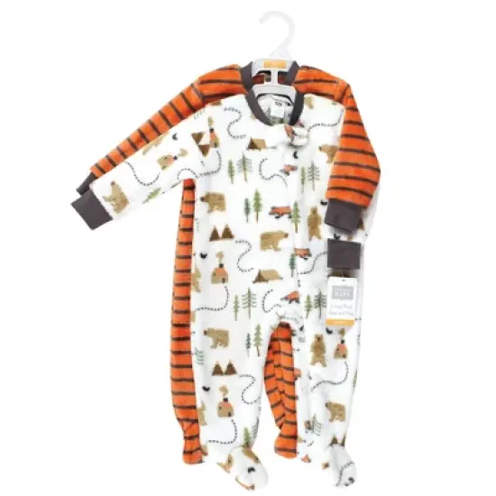 Hudson Baby Infant Boy Plush Sleep and Play, Camping image {1}