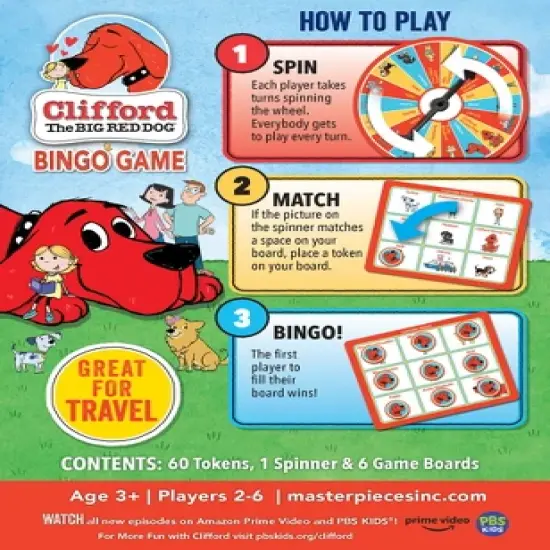 MasterPieces Kids Games - Clifford - Bingo Game image {3}