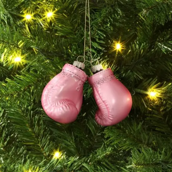 Christmas Glass Pink Boxing Glove Ornament - Wondershop&trade; image {1}