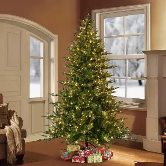 7.5ft Pre-Lit Full Berkshire Fir Artificial Christmas Tree - Puleo image {1}