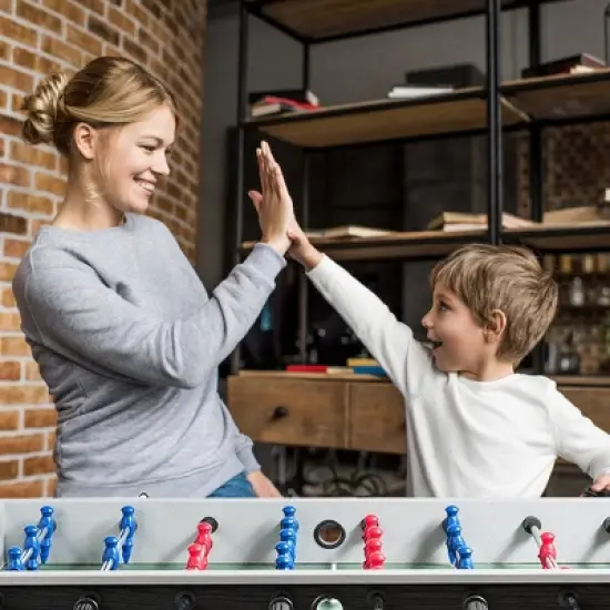 Costway 48'' Competition Sized Wooden Soccer Foosball Table Adults & Kids Home Recreation image {4}