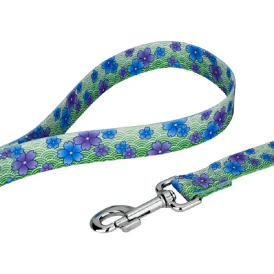 Country Brook Petz Blue April Blossoms Deluxe Dog Collar and Leash image {4}