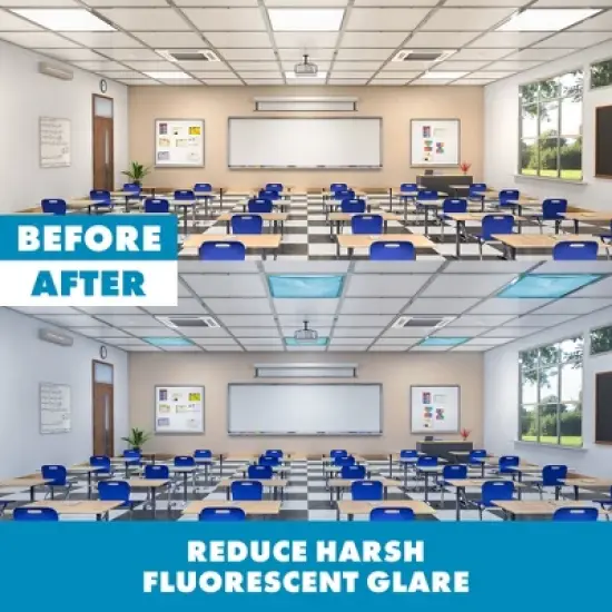 Educational Insights Mini Light Filters Tranquil Blue 2&rsquo; x 2&rsquo; 4-Pack, For Classrooms & Offices image {1}