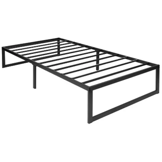 14" Branden Minimalist Steel Platform Bed Frame Black - Taylor & Logan image {3}