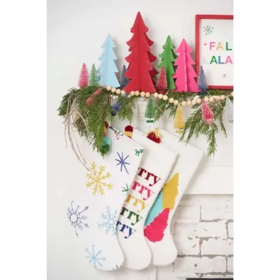 carol & frank Colorful Snowflake Stocking image {4}
