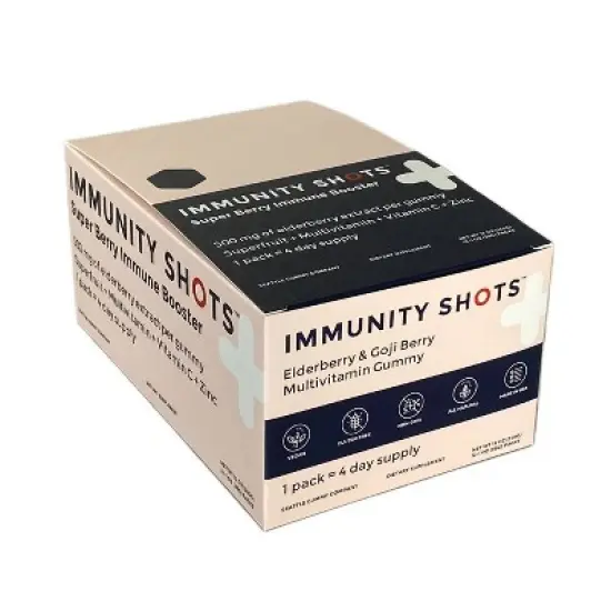 Seattle Gummy Company Immunity Vegan Gummies - Raspberry Elderberry - 48 Servings image {1}