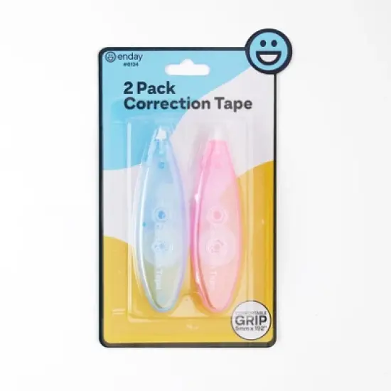 Enday White Out Pen Correction Tape, Dispenser Pen White Out Tape, Easy to Use Applicator for Instant Corrections - 2 Pack image {1}