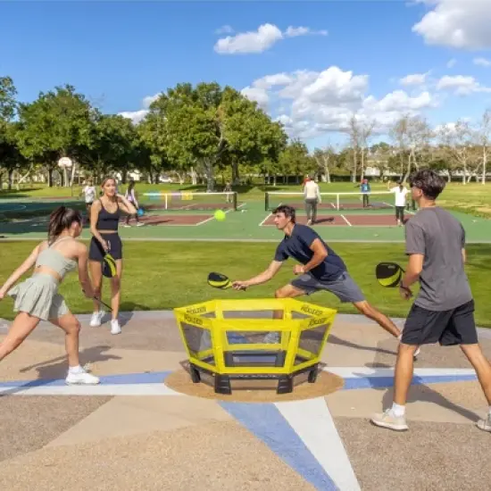 GoSports Pickle 360 Game Set - Pickleball Without a Court - Outdoor Lawn, Beach, and Backyard Paddle Ball Game - Yellow image {2}