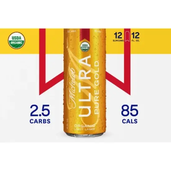 Michelob ULTRA Pure Gold Organic American Lager Beer - 12pk/12 fl oz Cans image {3}