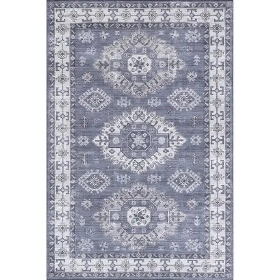 nuLOOM Frida Persian Medallion Machine Washable Indoor/Outdoor Patio Area Rug image {11}