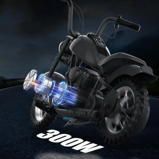 Jojoka Electric Motorcycle for Kids, 24V 250W Dirt Bike, Two Speed Modes up to 14MPH, Dirt Bike with LED Lights, Ride for Teens image {4}