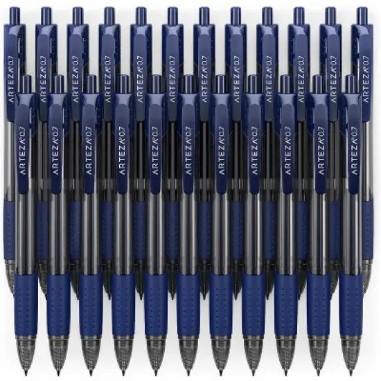 Arteza Retractable Gel Ink Pens Set, Blue - 24 Pack image {1}