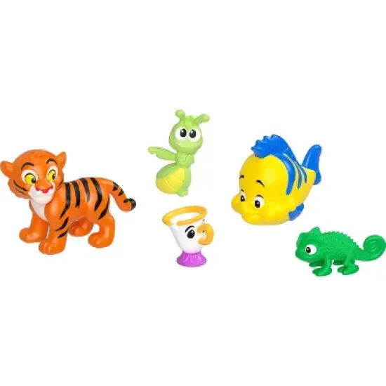 Disney Princess and Friends Set with 5 Small Dolls in Sparkling Outfits and 5 Friend Figures image {2}