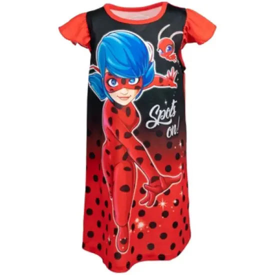 Miraculous Ladybug Girls Nightgown Pajamas Toddler to Big Kid image {9}