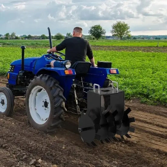 Acekool Heavy Duty ATV/UTV Disc Harrow, Pull Behind Tiller with 2" Hitch, Adjustable Height & Angle, for Soil Prep, Pasture & Garden image {6}