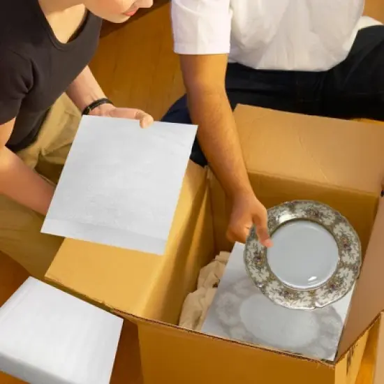 UBMOVE 11 7/8" x 12 1/8" Foam Pouches for Plates (25 Pack) Protect Dishes image {7}