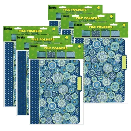 Eureka&reg; Blue Harmony File Folders, 4 Per Pack, 6 Packs image {3}