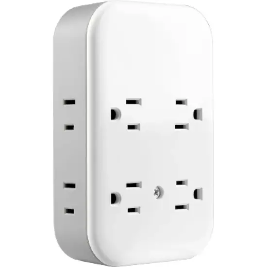 General Electric 4 Grounded Outlets and 4 Polarized Outlets with 2 USB-C and 1 USB-A Surge Tap White/Gray image {1}