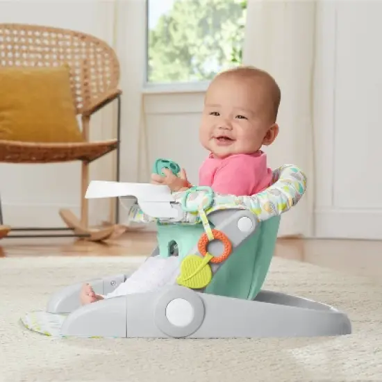 Summer Infant Learn to Sit Stages 3 Position Floor Booster Seat - Green image {1}