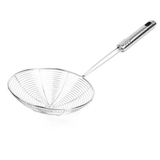 Unique Bargains Kitchenware 5.7" Dia Wire Stainless Steel Colander Spoon Strainers Silver Tone image {4}