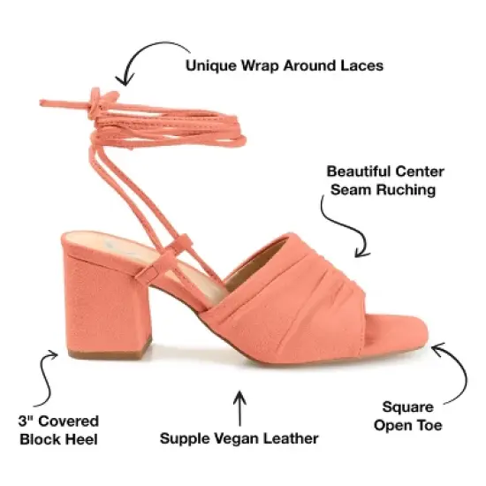 Journee Collection Womens Felisity Open Square Toe Block Heel Sandals image {7}