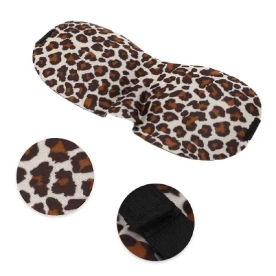 Unique Bargains Breathable Leopards Pattern 3D Sleep Mask Brown 1 Pc image {2}