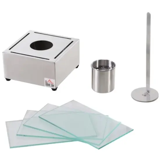 HOMCOM Ethanol Fireplace, 7.75" Tabletop 0.10 Gal Stainless Steel 160 Sq. Ft., Burns up to 2 Hours, Silver image {4}