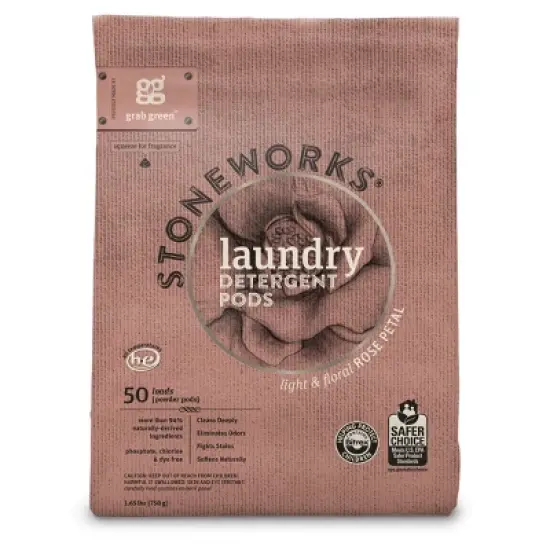 Grab Green Stoneworks Laundry Detergent Pods, Rose Petal Scent image {5}
